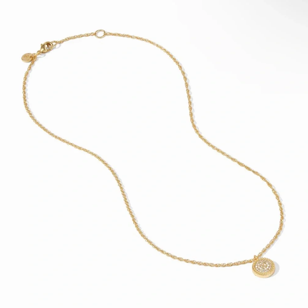 NWT RARE Authentic Luxury Minimalist Julie Vos pavé CZ Earring And Necklace Set - Picture 4 of 17